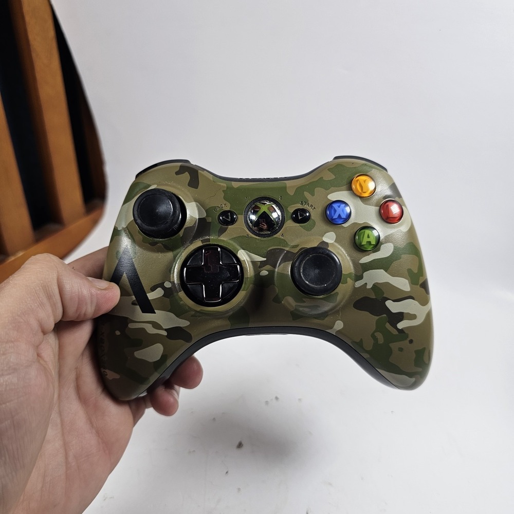 Xbox 360 Wireless Controller Camo Design – Tested Working – Good Condition